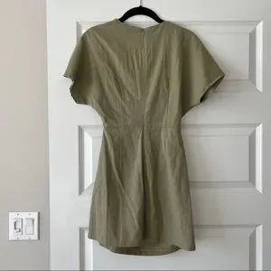 Princess Polly Dresses Princess Polly Kiss Land Tie Front Mini Dress Khaki Poshmark